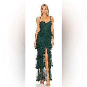 MAJORELLE GREEN LACE GOWN SOLD OUT